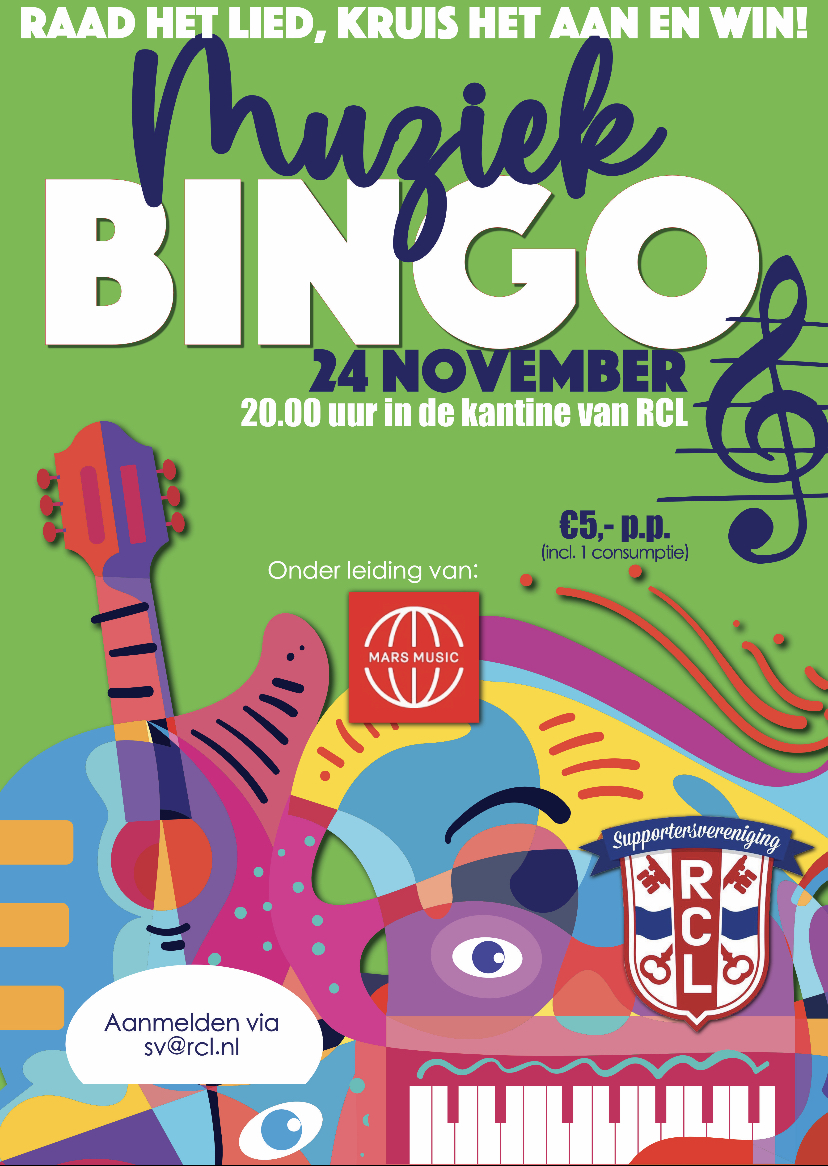 Muziek BINGO op 24 november